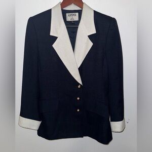 Kasper Women's blue and white Blazer